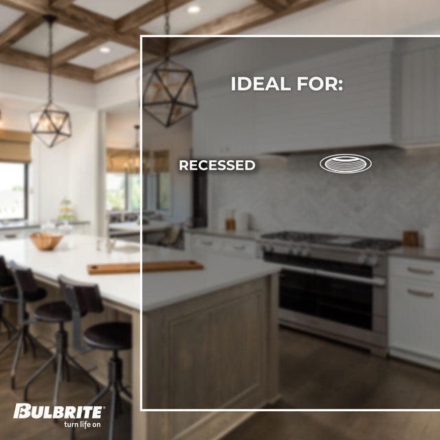 773166 - 5" or 6" Recessed Downlight with Socket Adapter - 14 Watt - 3000K - 4 Pack