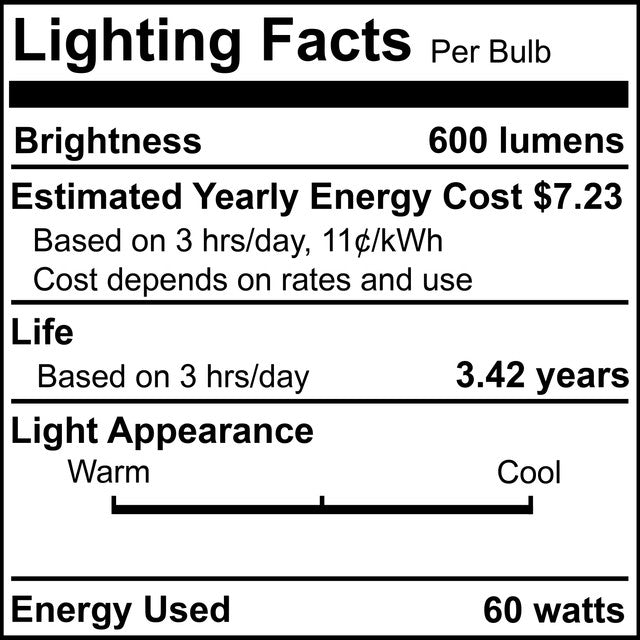 430060 - Specialty Satin C11 LED Light Bulb - 60 Watt - N/A - 25 Pack