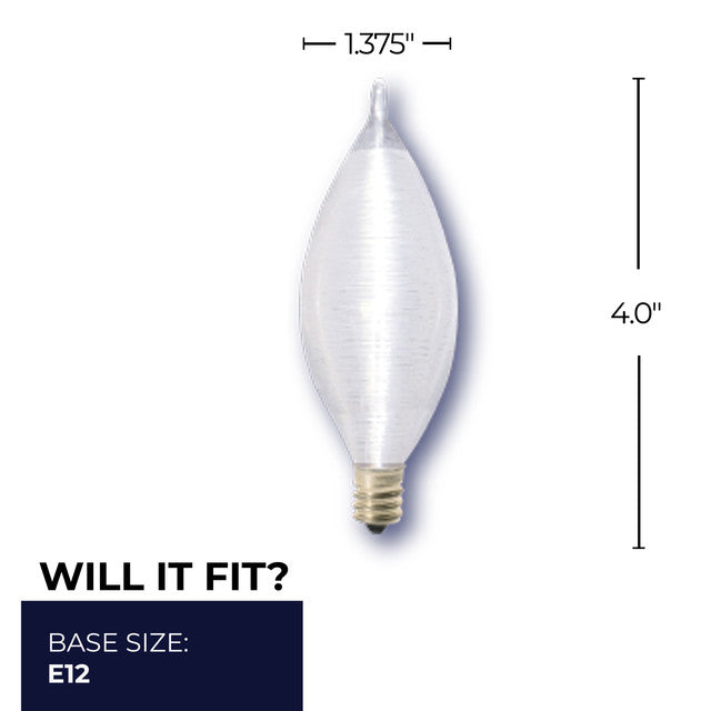 430060 - Specialty Satin C11 LED Light Bulb - 60 Watt - N/A - 25 Pack