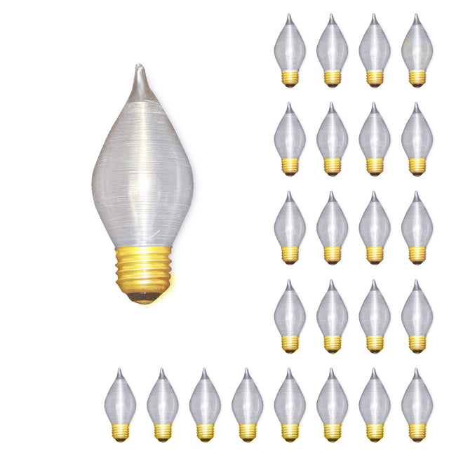 431040 - Spunlite Satin C15 Light Bulb - 25 Watt - 25 Pack