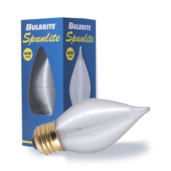 431040 - Spunlite Satin C15 Light Bulb - 40 Watt - 25 Pack