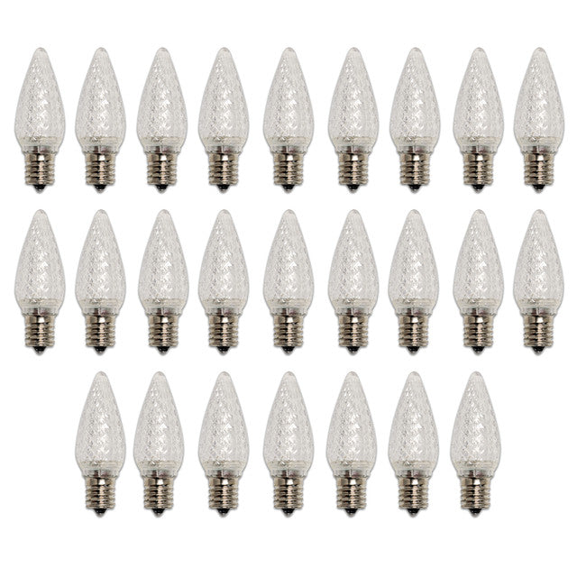 770191 - Specialty Clear C9 LED Light Bulb - 0.6 Watt - 2700K - 25 Pack