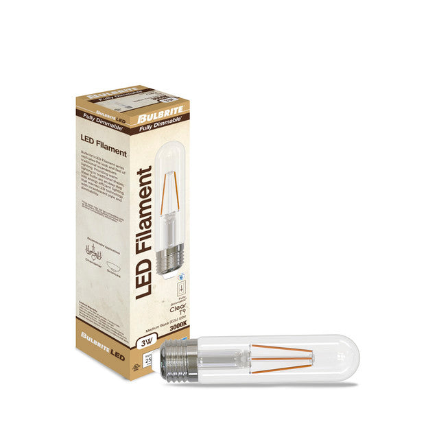 776854 - Filaments Dimmable Clear Glass T9 LED Light Bulb - 3 Watt - 3000K - 2 Pack