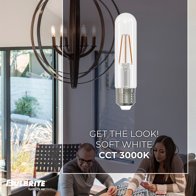 776854 - Filaments Dimmable Clear Glass T9 LED Light Bulb - 3 Watt - 3000K - 2 Pack