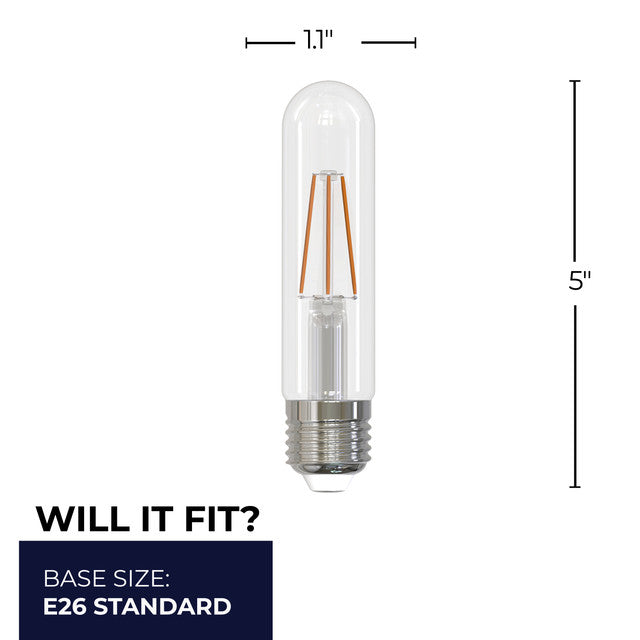776854 - Filaments Dimmable Clear Glass T9 LED Light Bulb - 3 Watt - 3000K - 2 Pack