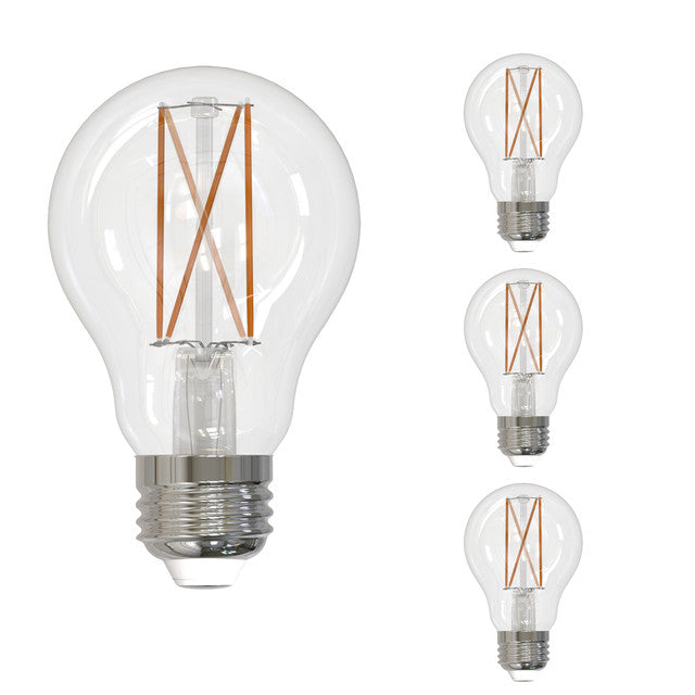 776768 - Filaments Dimmable Clear Glass A19 LED Light Bulb - 8.5 Watt - 3000K - 2 Pack