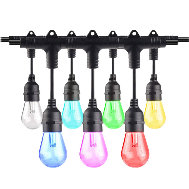 814361 - 18 Light 36' Smart String Light with App Controlled Color Changing LED Light Bulbs
