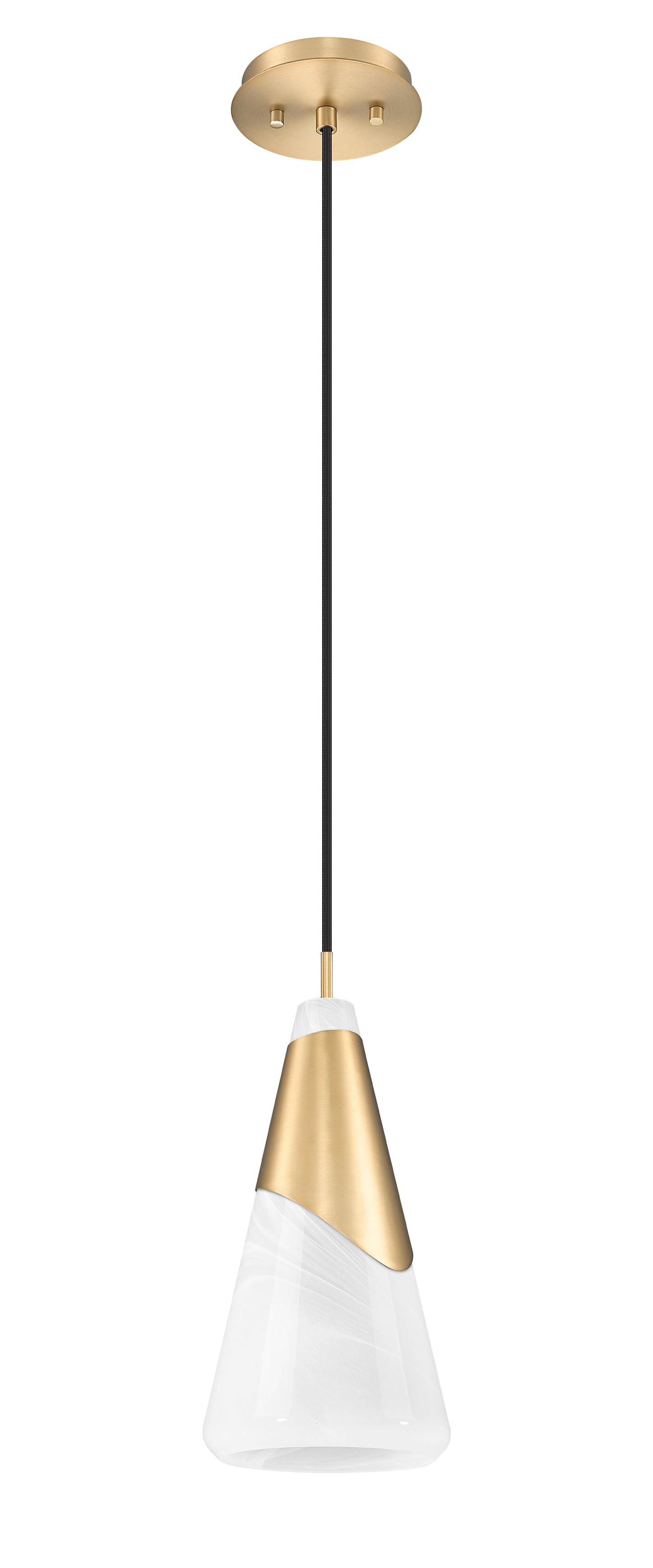 828P7-MGLD - Aimie 1 Light 7" Pendant - Modern Gold