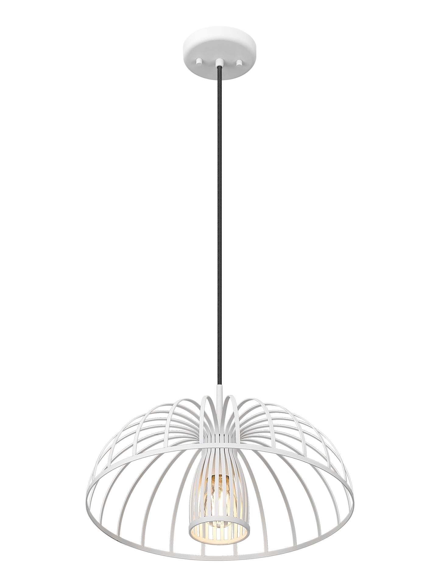 623P16-TXWH - Valencia 1 Light 16" Pendant - Texture White