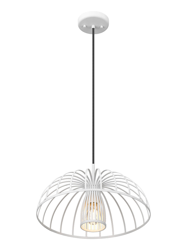 623P16-TXWH - Valencia 1 Light 16" Pendant - Texture White