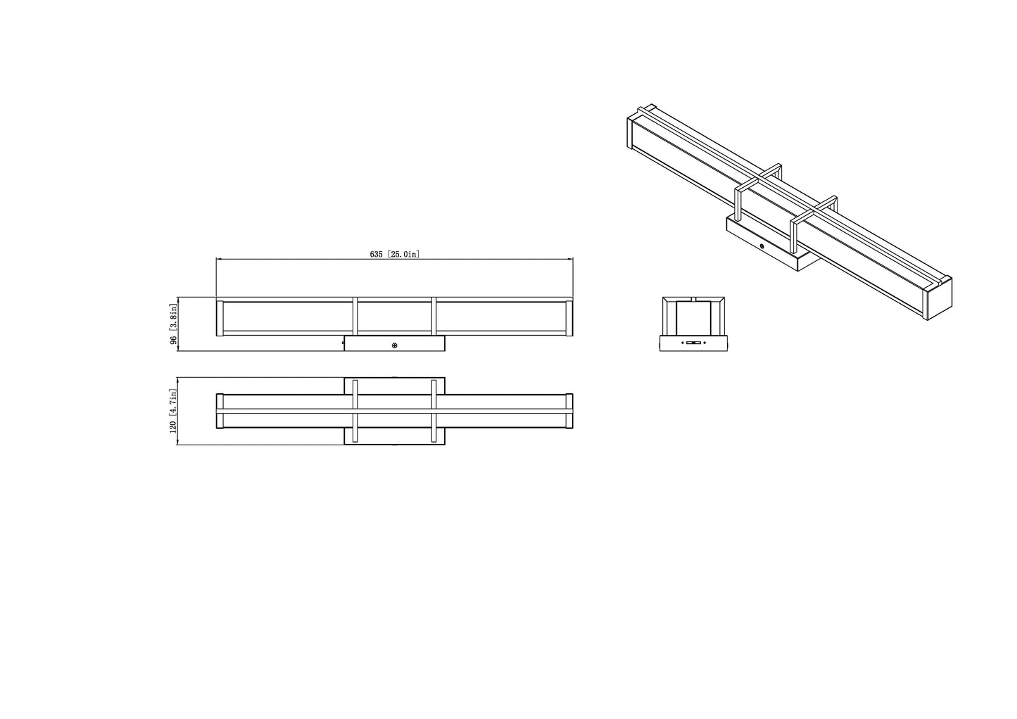 1011-25W-MB-LED - Harrison 1 Light 25" Vanity - Matte Black