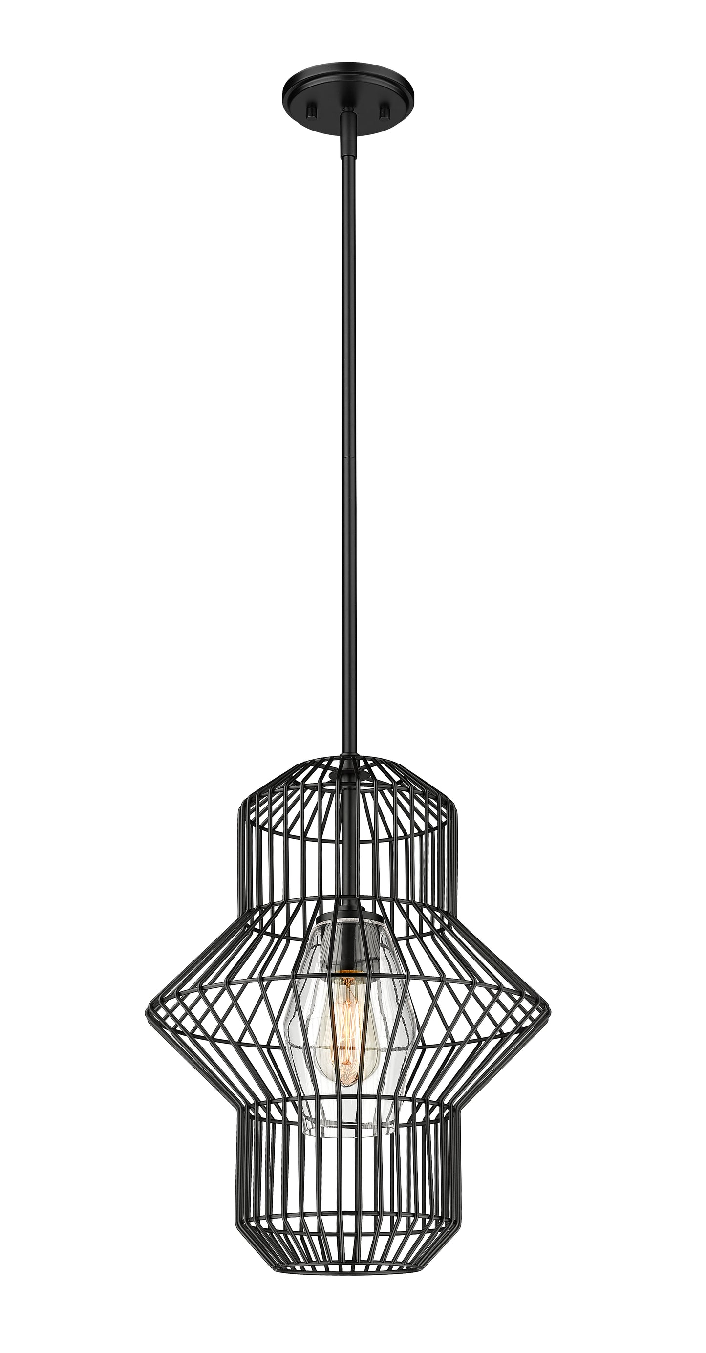 1941P15-MB - Orsay 1 Light 15" Pendant - Matte Black