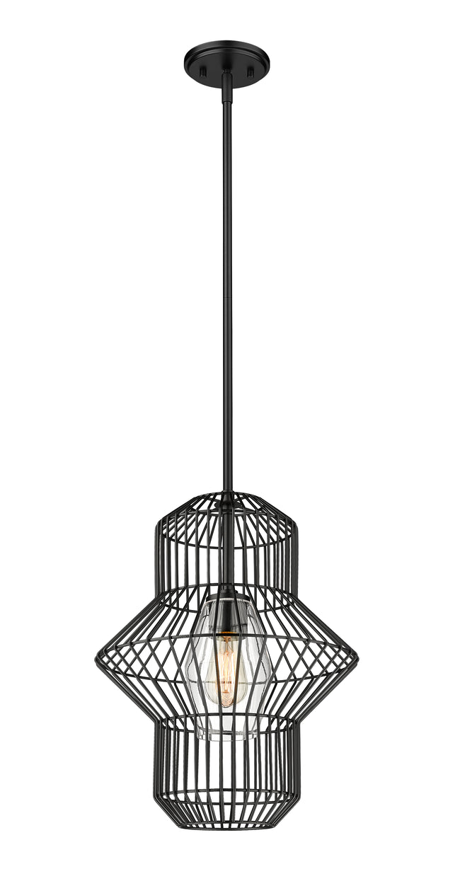 1941P15-MB - Orsay 1 Light 15" Pendant - Matte Black