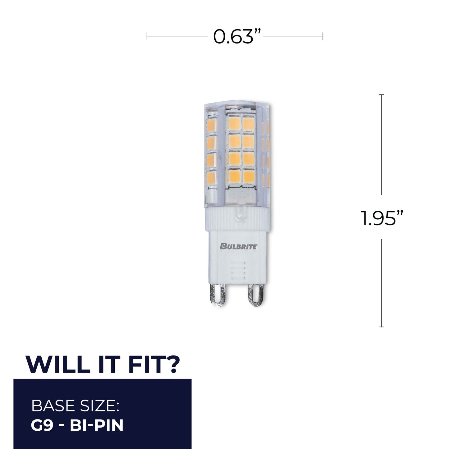 770577 - T5 LED G9 Base Light Bulb - 3.5 Watt - 3000K - 3 Pack