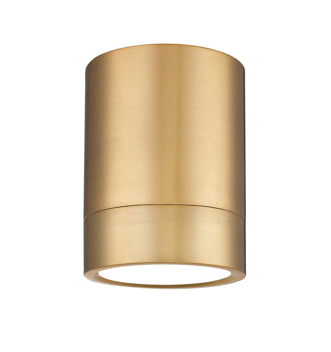1006F6-MGLD-LED - Algar 1 Light Flush 6" Mount - Modern Gold