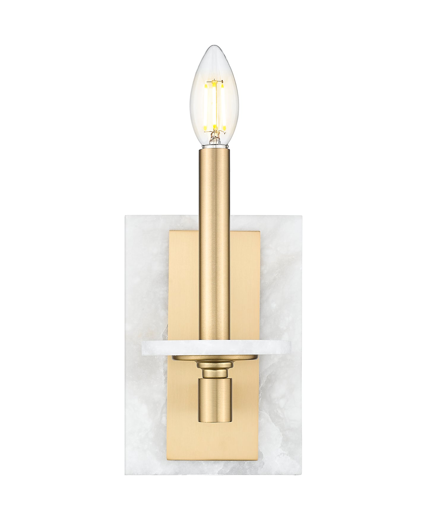 3045-1S-MGLD - Kaden 1 Light Wall 9" Sconce - Modern Gold