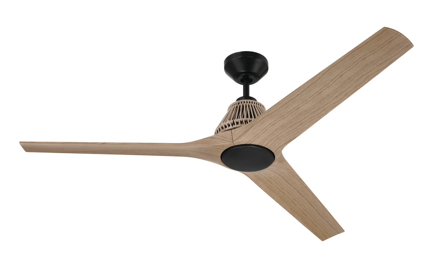 SEA56FB3 - Sea Scape 56" 3 Blade Indoor Outdoor Ceiling Fan with Light Kit - Flat Black