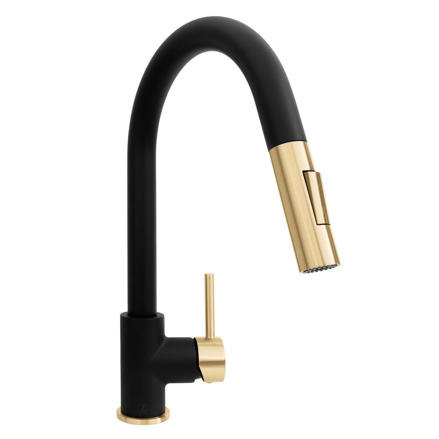 GEM-KF-ZMBCB - Autograph Edition Gemini Pull Down Single Handle Kitchen Faucet in Matte Black and Champagne Bronze