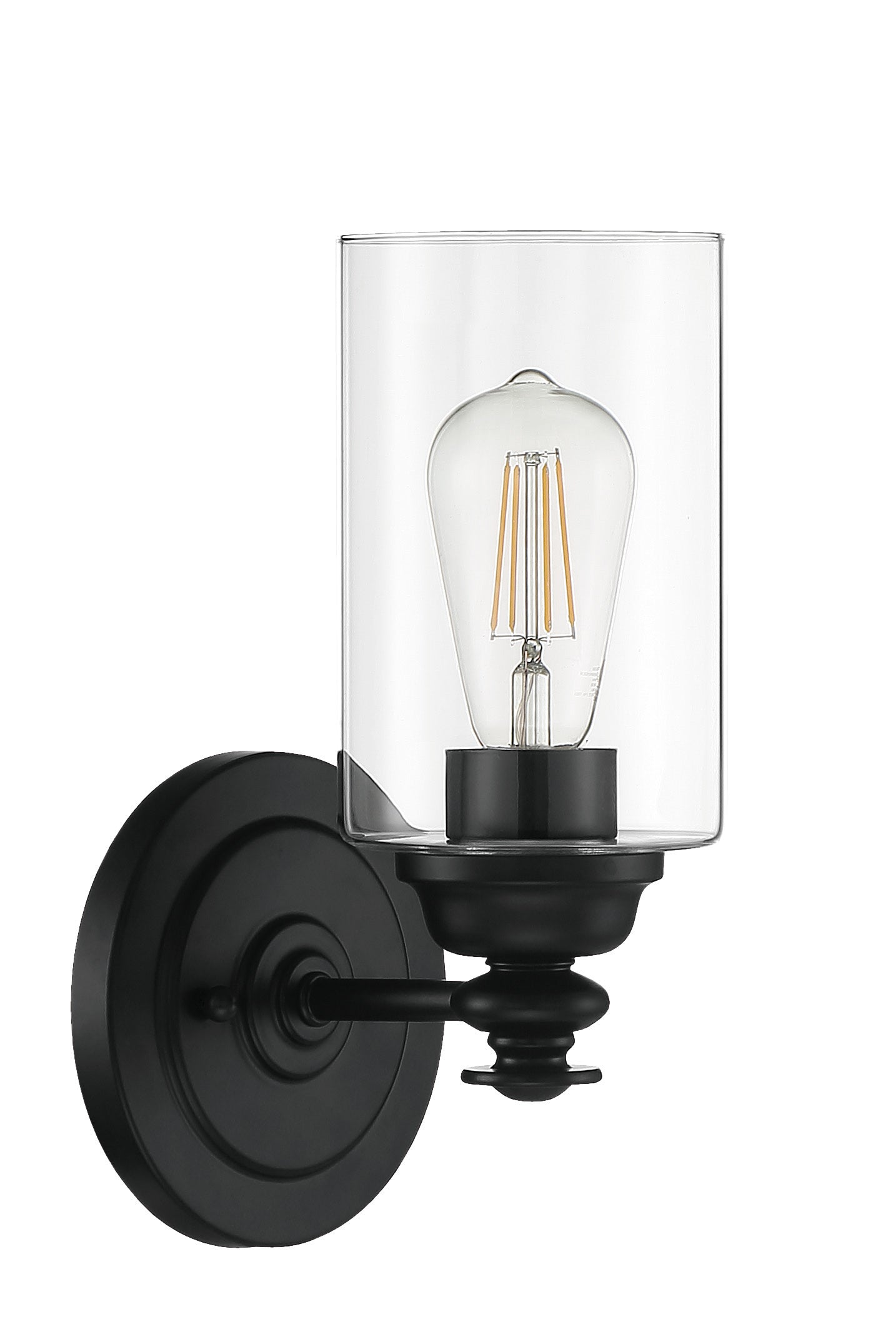 49801-FB-C - Dardyn 1 Light 11.13" High Wall Sconce - Flat Black