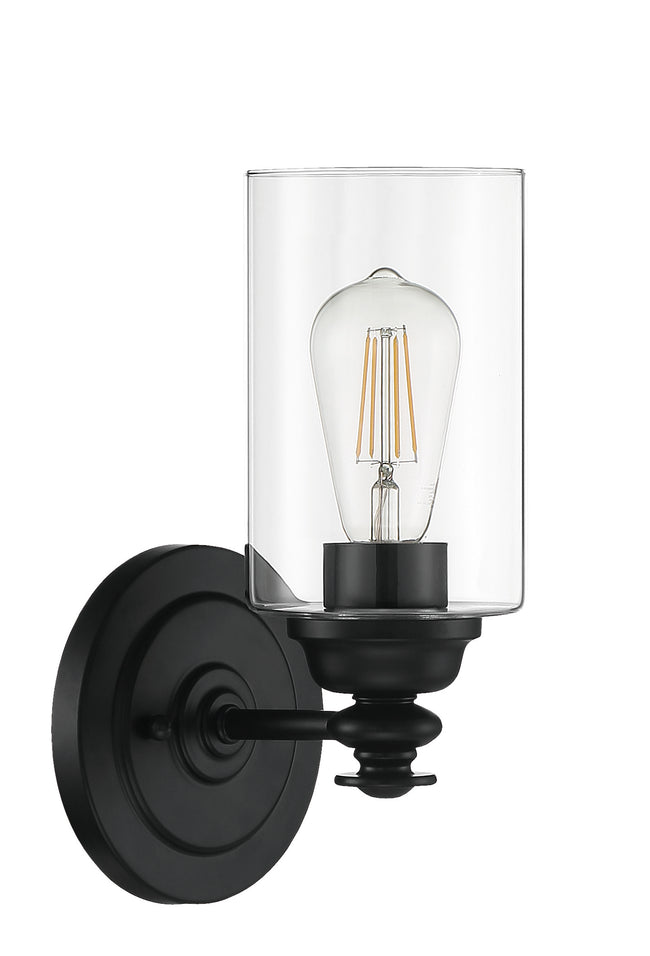 49801-FB-C - Dardyn 1 Light 11.13" High Wall Sconce - Flat Black
