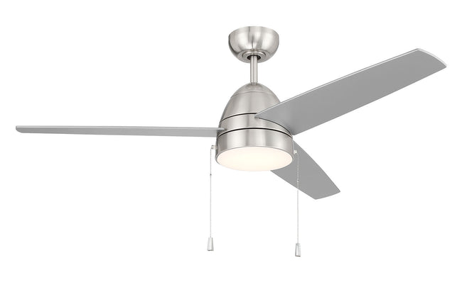 CZY52BNK3 - Cozy 52" 3-Blade Ceiling Fan 52" 3 Blade Ceiling Fan with Light Kit - Brushed Nickel