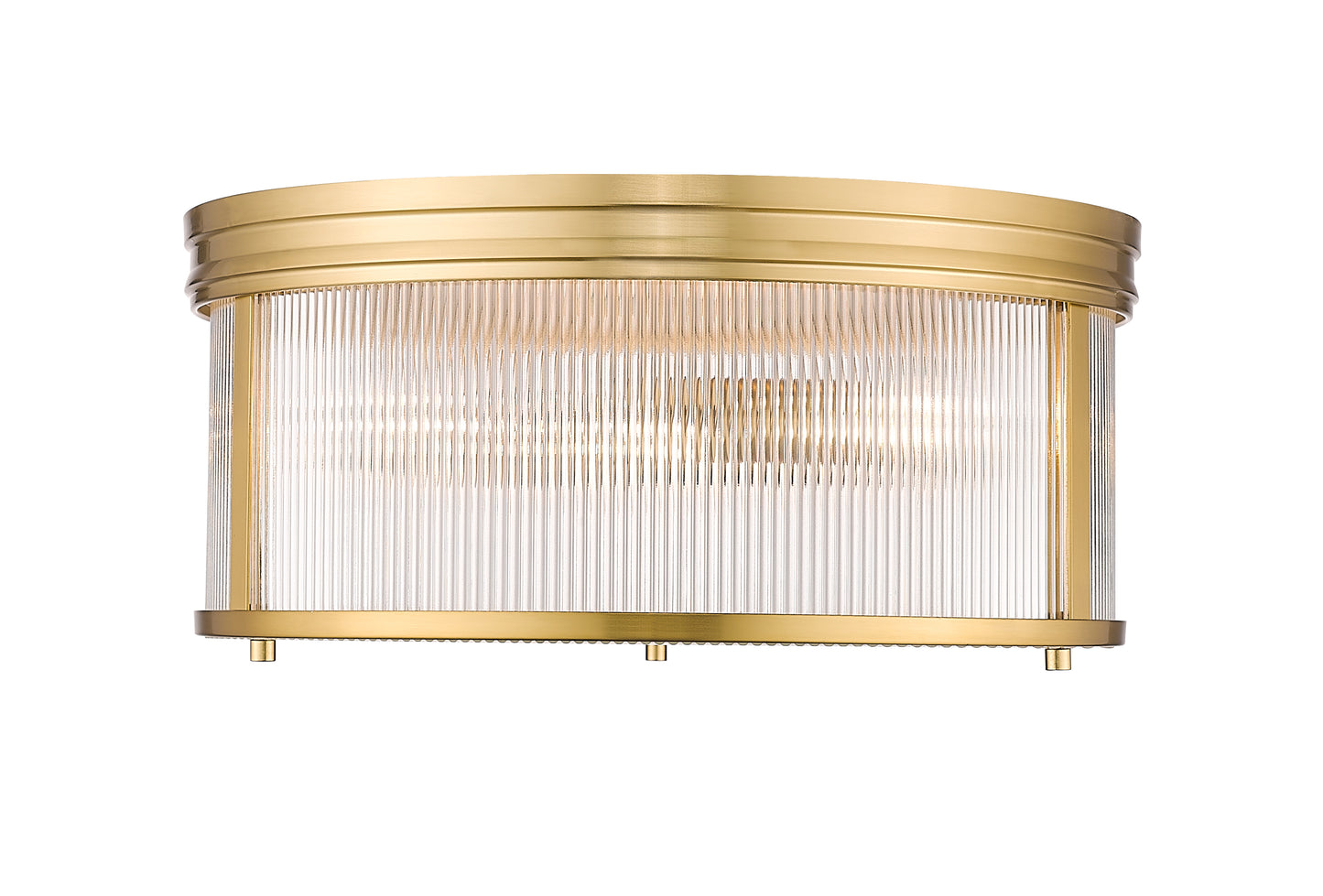 7504FR18-MGLD - Carnaby 4 Light Flush 18" Mount - Modern Gold