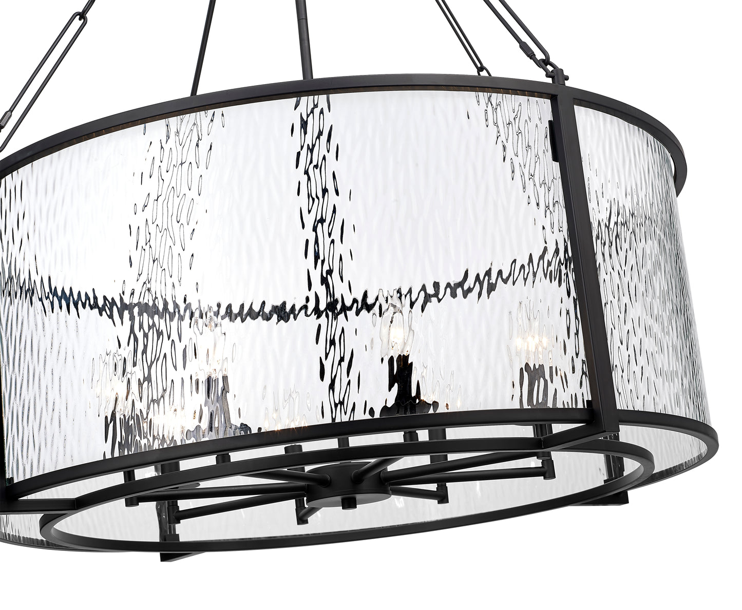 346P32-MB - Barrington 8 Light 32" Chandelier - Matte Black