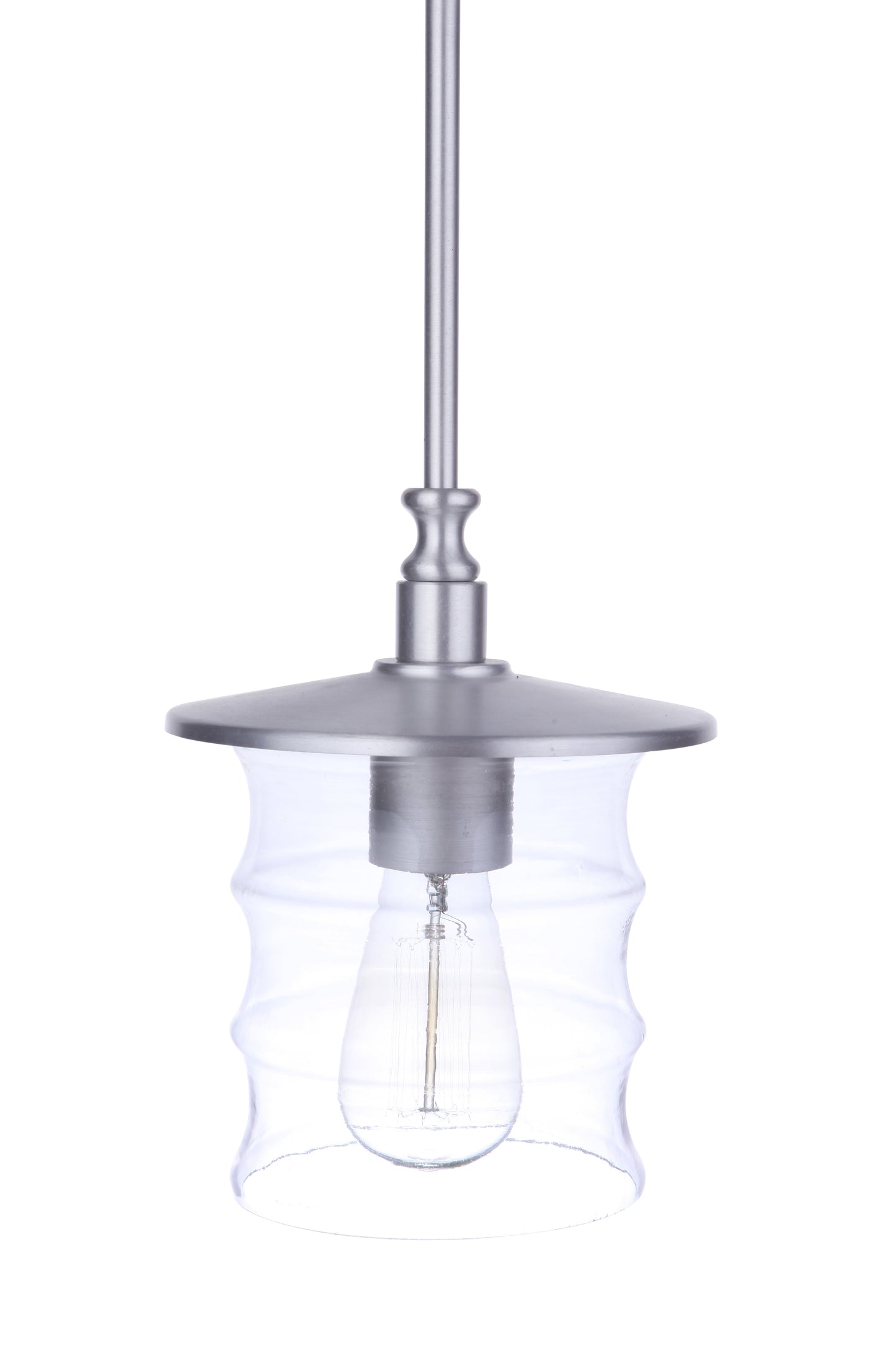 ZA3611-SA - Canon 1 Light 7.5" Wide Outdoor Pendant - Satin Aluminum