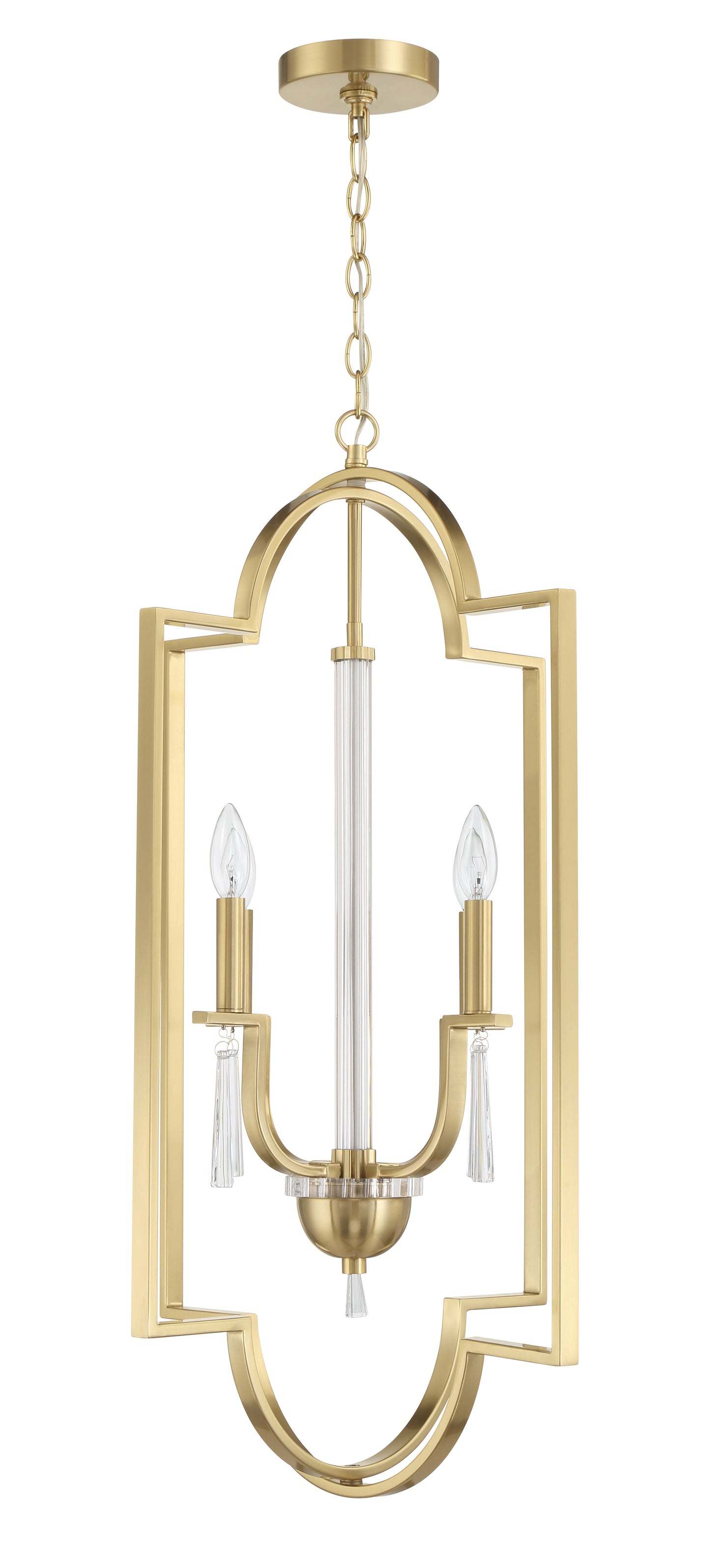 58234-SB - Fortuna 4 Light 19" Wide Foyer Light - Satin Brass