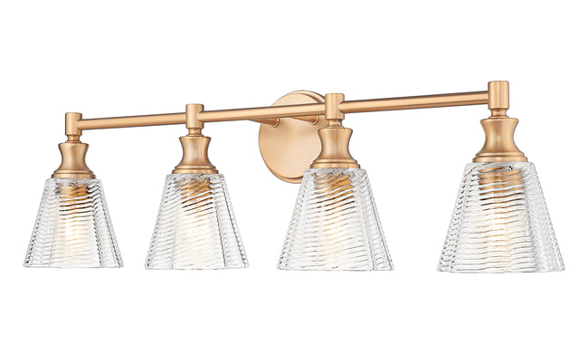 7704-4V-MGLD - Auden 4 Light 32" Vanity - Modern Gold