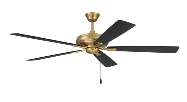 ECF60SB5-BWNFB - Eos 60" 5-blade ceiling fan with no light kit 60" 5 Blade Ceiling Fan with Light Kit - Satin Brass