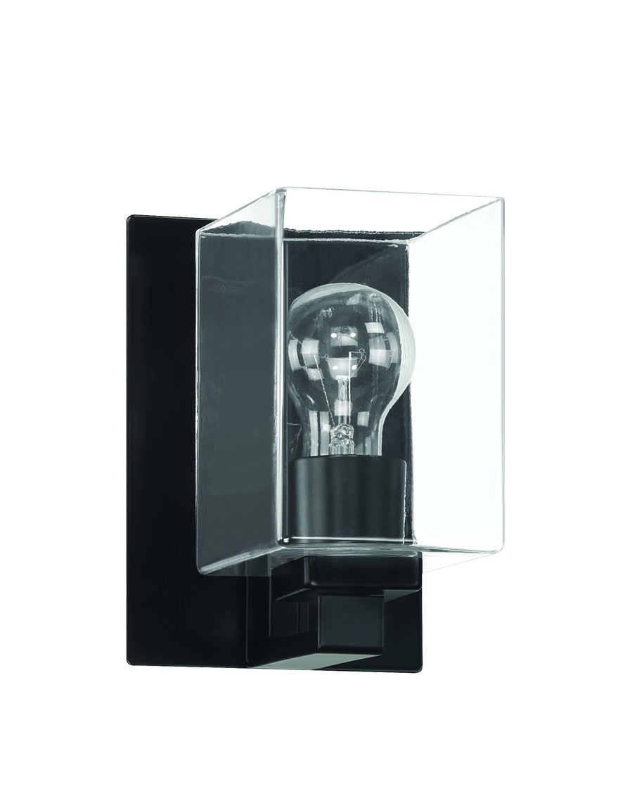 18506FB1 - McClane 1 Light 8" High Wall Sconce - Flat Black