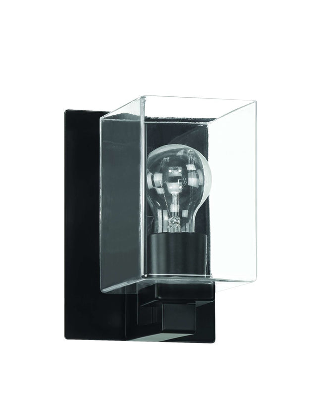 18506FB1 - McClane 1 Light 8" High Wall Sconce - Flat Black