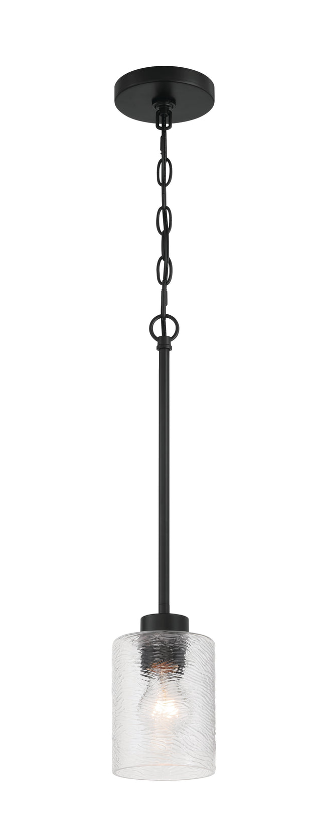 60291-FB - Lyndsey 1 Light 5" Wide Mini Pendant - Flat Black