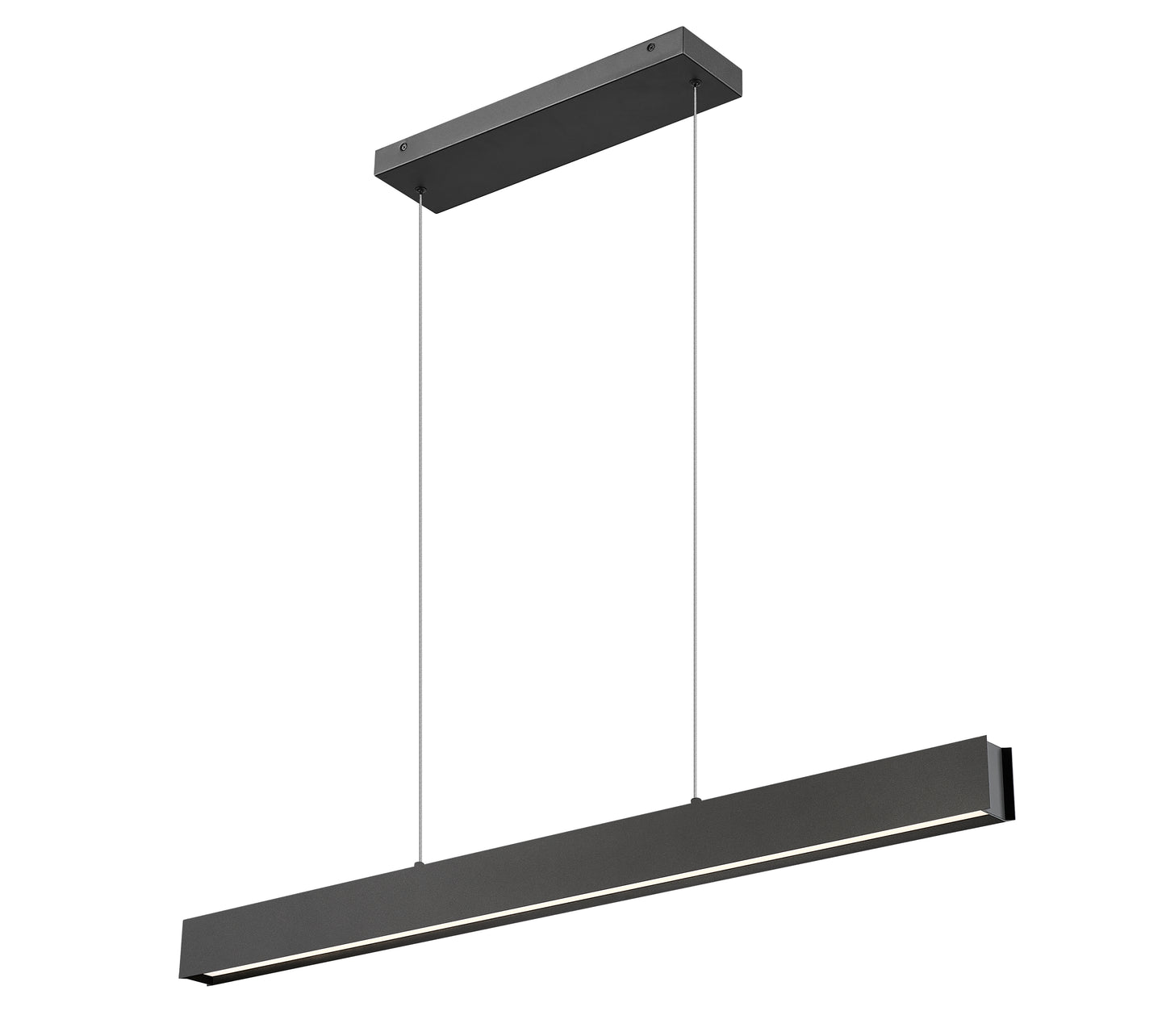 1016-45L-MB-LED - Hudson 1 Light Linear 45" Chandelier - Matte Black