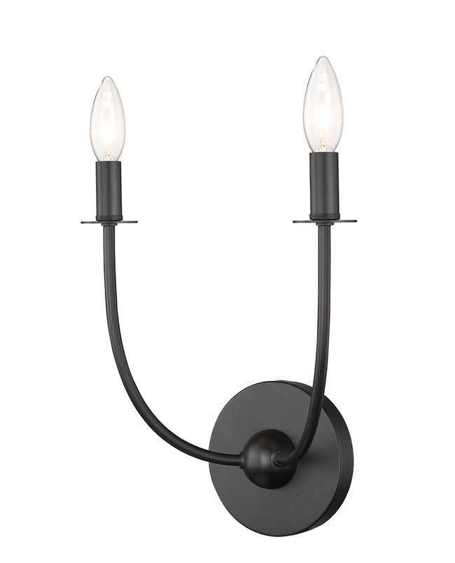 3040-2S-MB - Shannon 2 Light Wall 17" Sconce - Matte Black