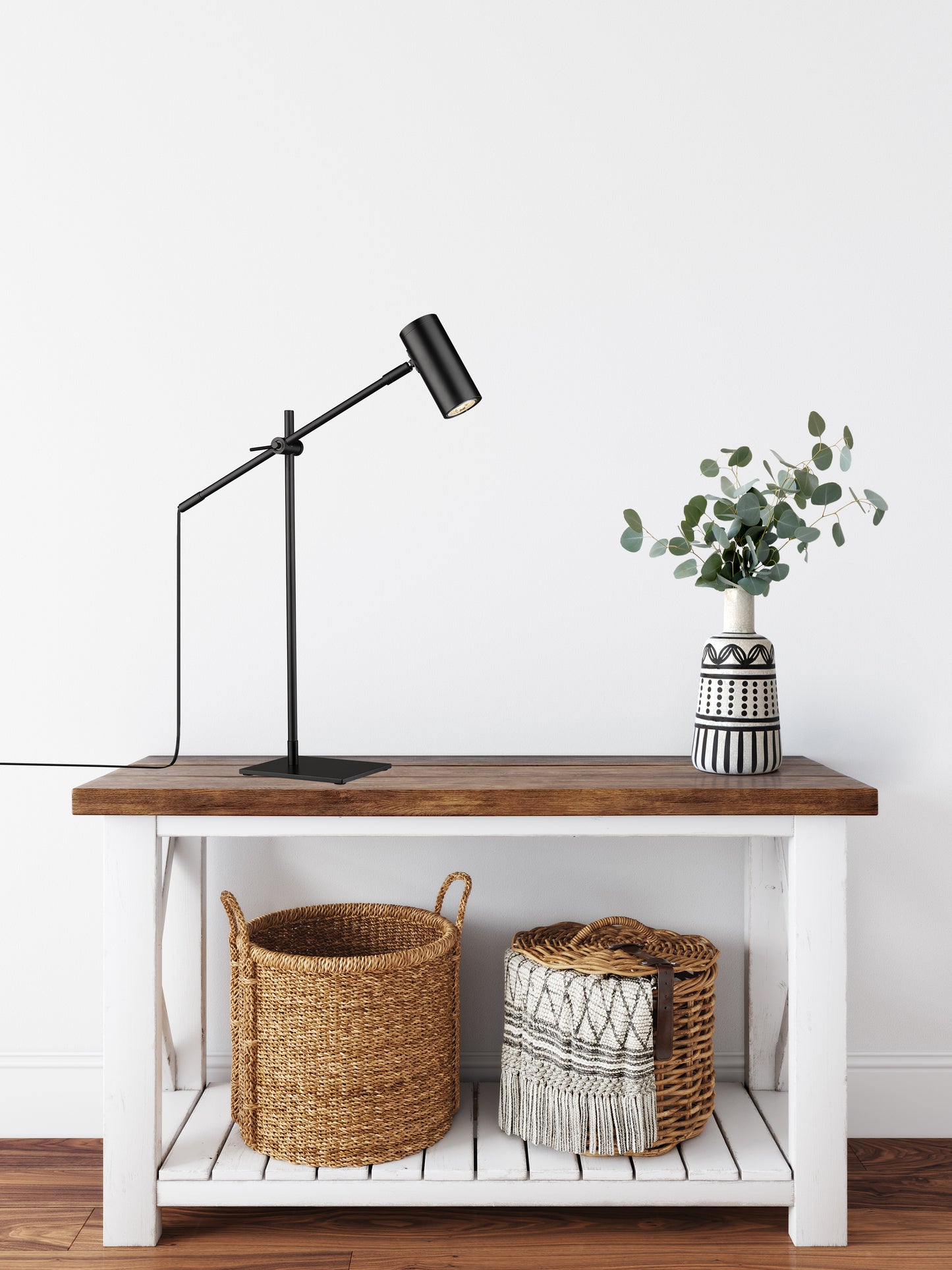 814TL-MB - Calumet 1 Light Table 22" Lamp - Matte Black