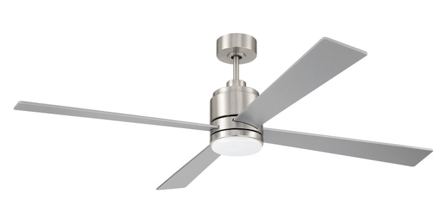 MCY60BNK4 - McCoy 60" 4-blade ceiling fan with 2-wire HW wall control 60" 4 Blade Ceiling Fan with Light Kit - Brushed Nickel