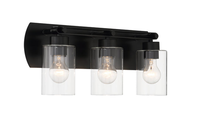 17621FB3 - Hendrix 3 Light 20" Wide Vanity Light - Flat Black