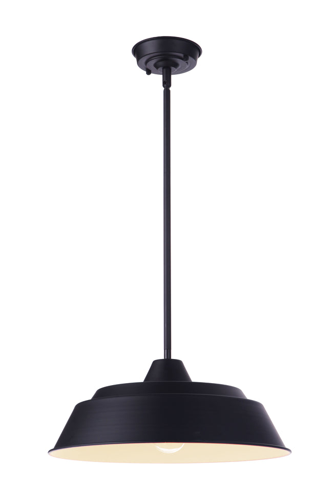 ZA5521-MN - Landmark 1 Light 15" Wide Outdoor Pendant - Midnight