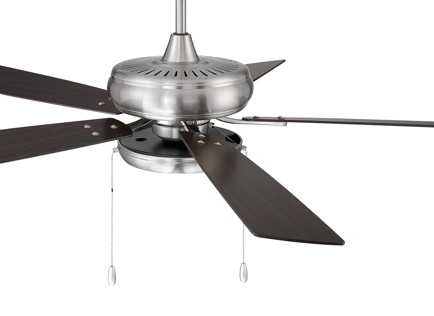 ECF119BNK5-DWWLN - EOS Low Profile 1 bulb Frosted White 52" Ceiling Fan 52" 5 Blade Ceiling Fan with Light Kit - Brushed Nickel