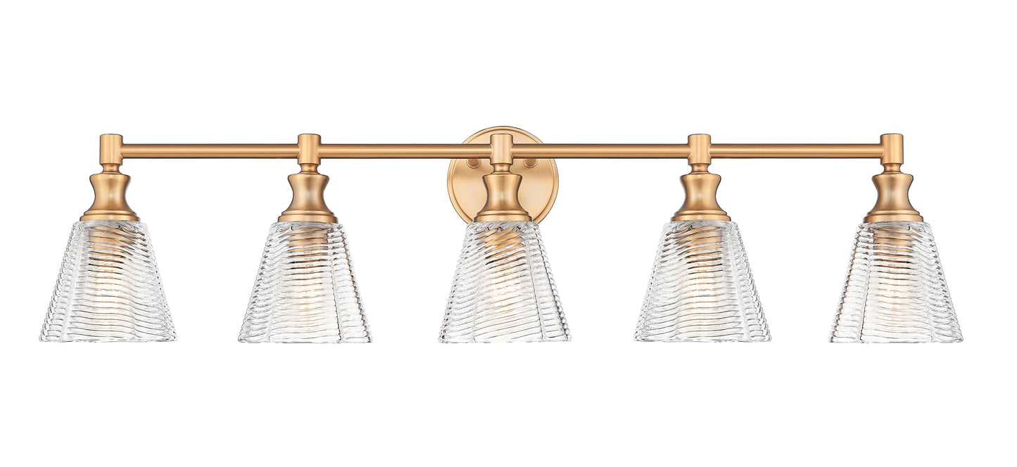 7704-5V-MGLD - Auden 5 Light 40" Vanity - Modern Gold