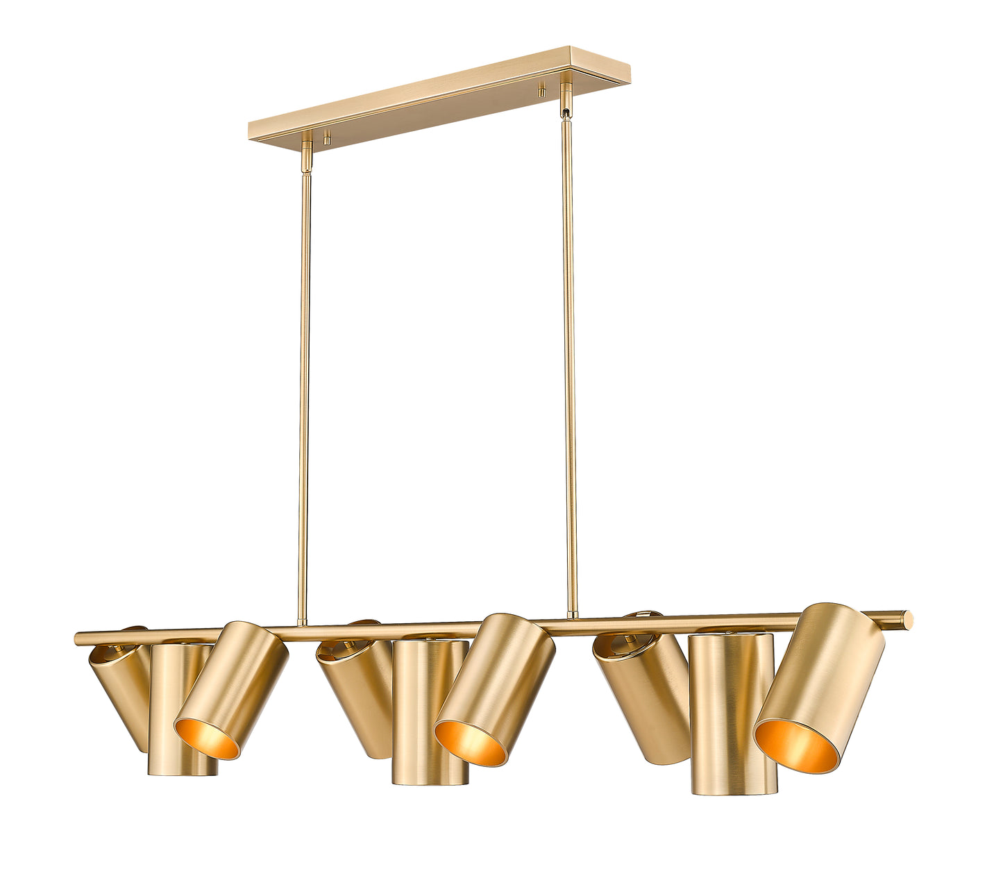 7520-9L-MGLD - Lumina 9 Light Linear 55" Chandelier - Modern Gold