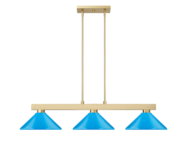 152MGLD-MEB - Cobalt 3 Light 50" Billiard - Modern Gold