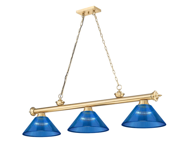 2306-3HBR-ARDB - Cordon 3 Light 57" Billiard - Heritage Brass