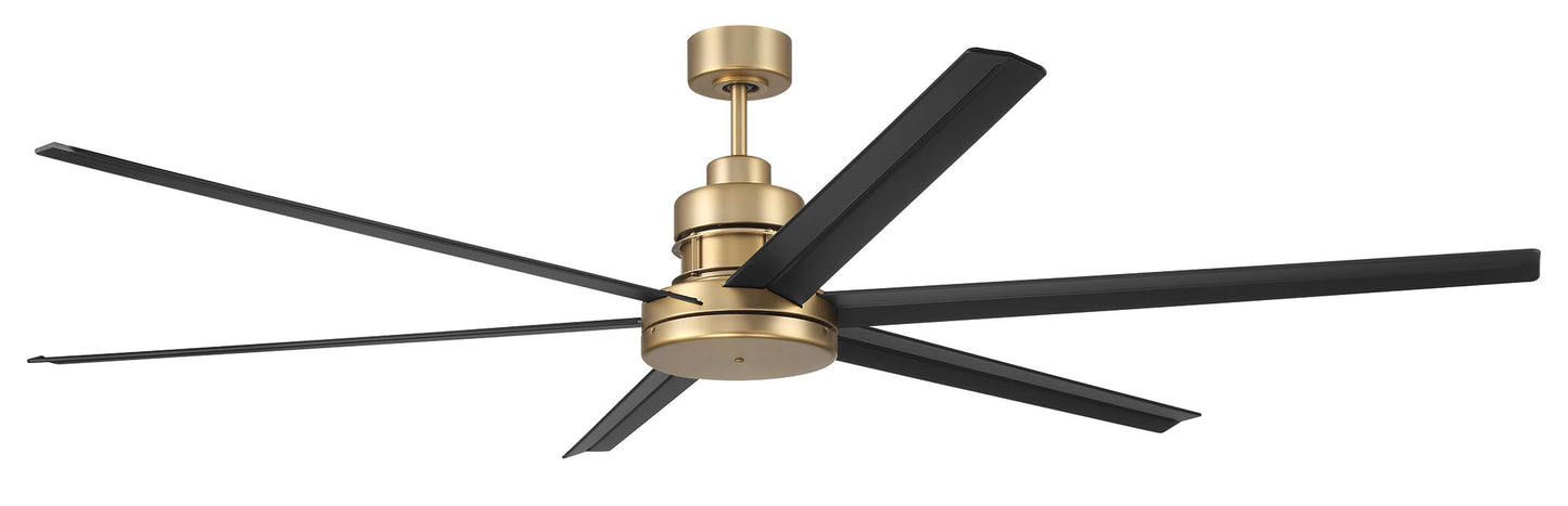 MND72SBFB6 - Mondo 72 72" 6 Blade Ceiling Fan with Light Kit - Satin Brass