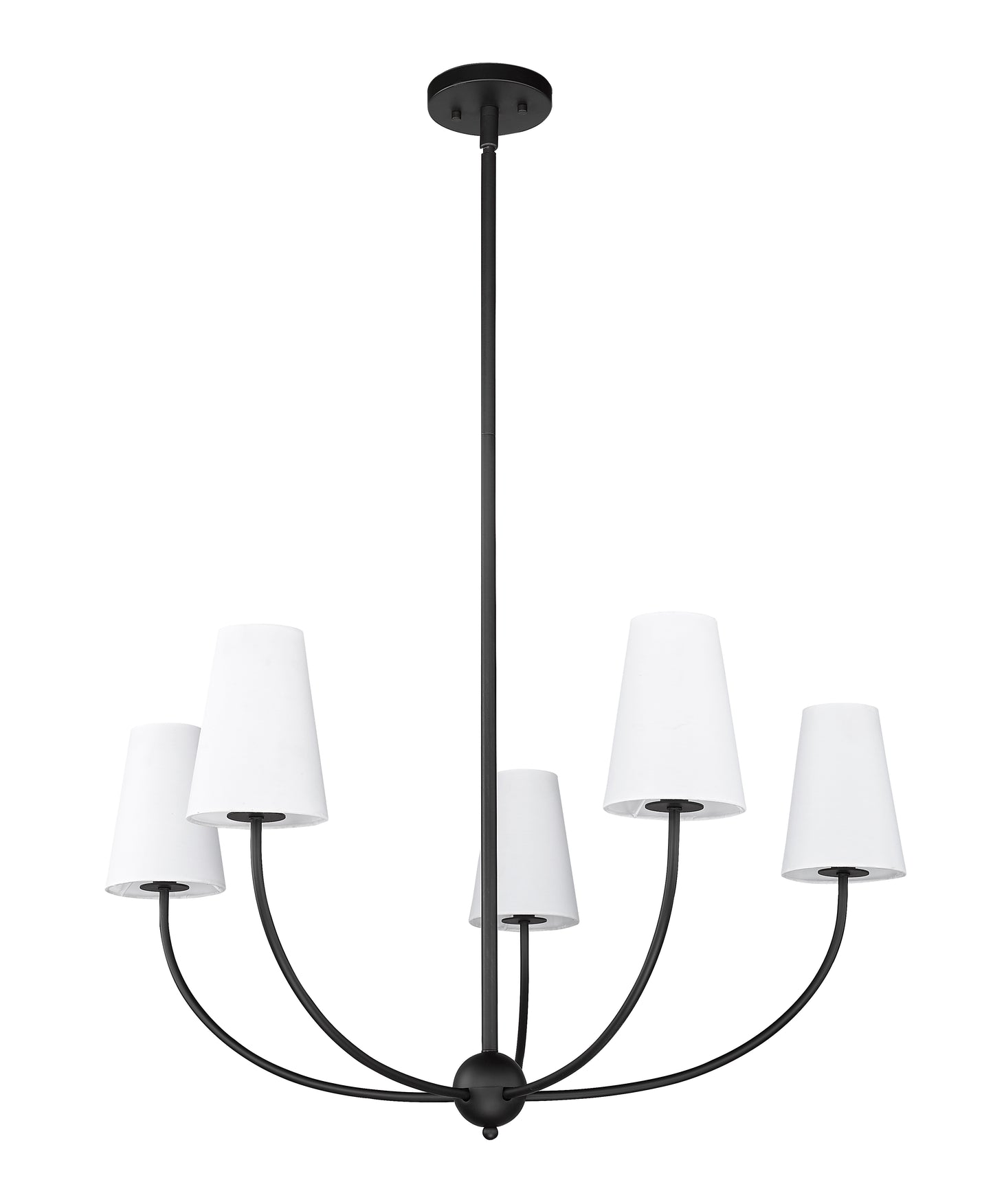 3040-32MB - Shannon 5 Light 32" Chandelier - Matte Black