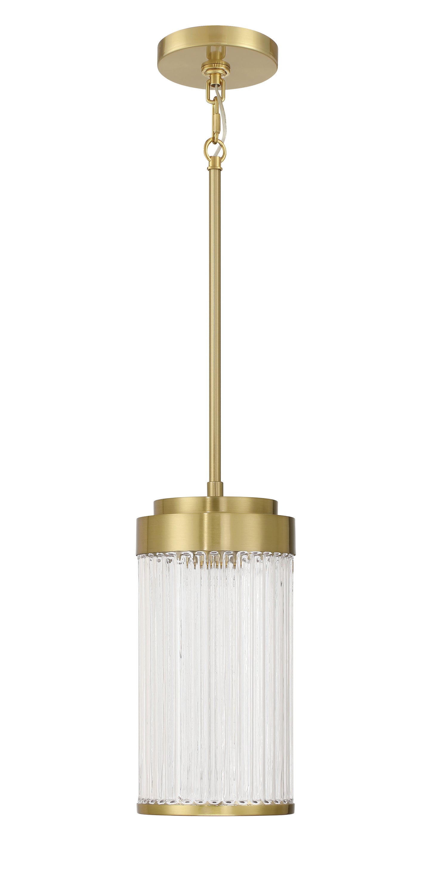 60192-SB - Whittley 1 Light 6" Wide Pendant - Satin Brass