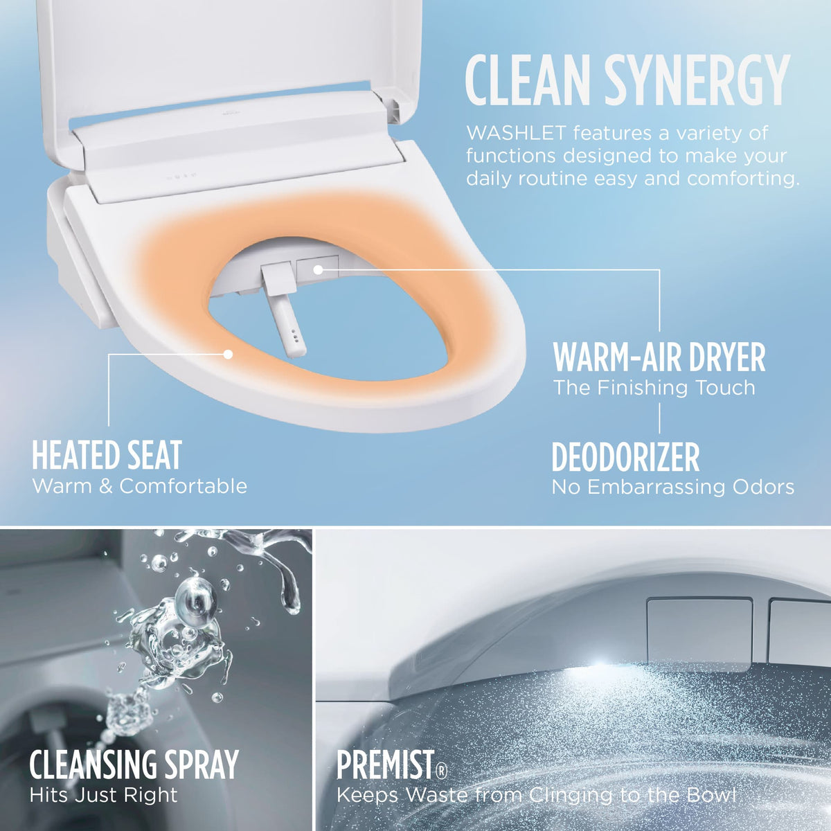 MW6143346CEFG#01 - Carlyle II One-Piece Toilet with S2 WASHLET - Cotton White
