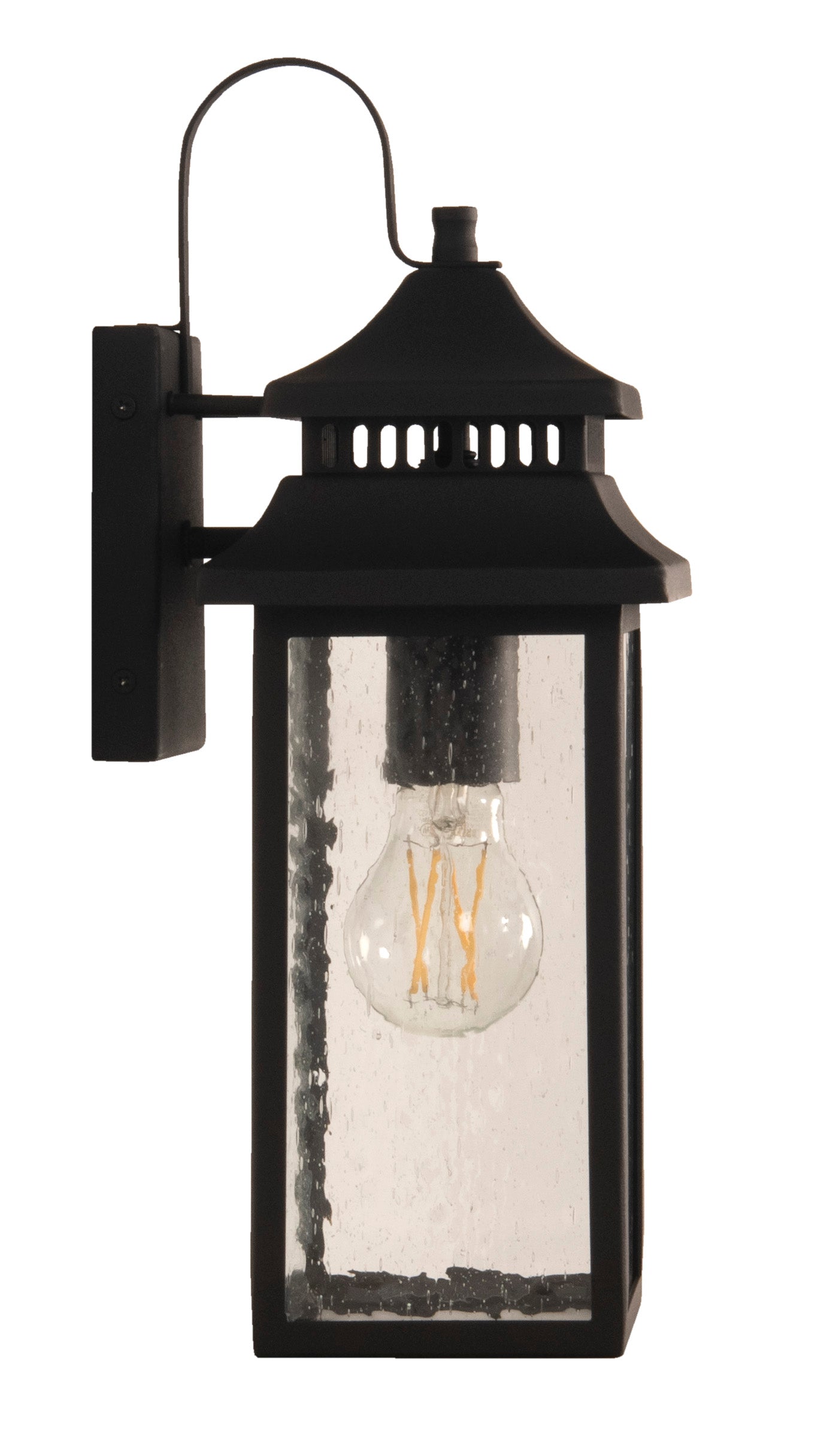 ZA3104-TB - Crossbend 1 Light 15" High Outdoor Wall Lantern - Textured Black